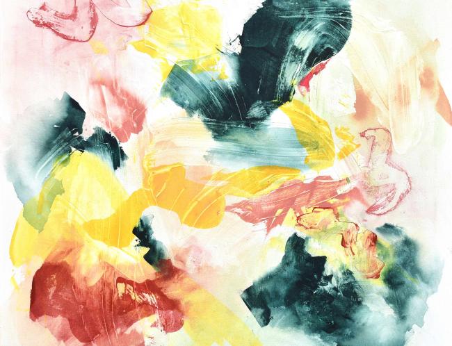 Heidi Anniina Mattila: Seikkailu (Adventure, 2021, acrylic on canvas, 100 x 100 cm)