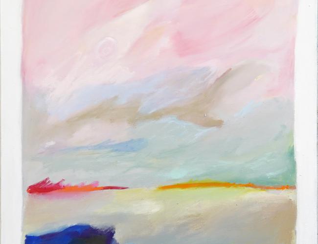 Maija Toropainen: Alkaa olla myöhä (2026, öljy pellavakankaalle, 125 x 95 cm)