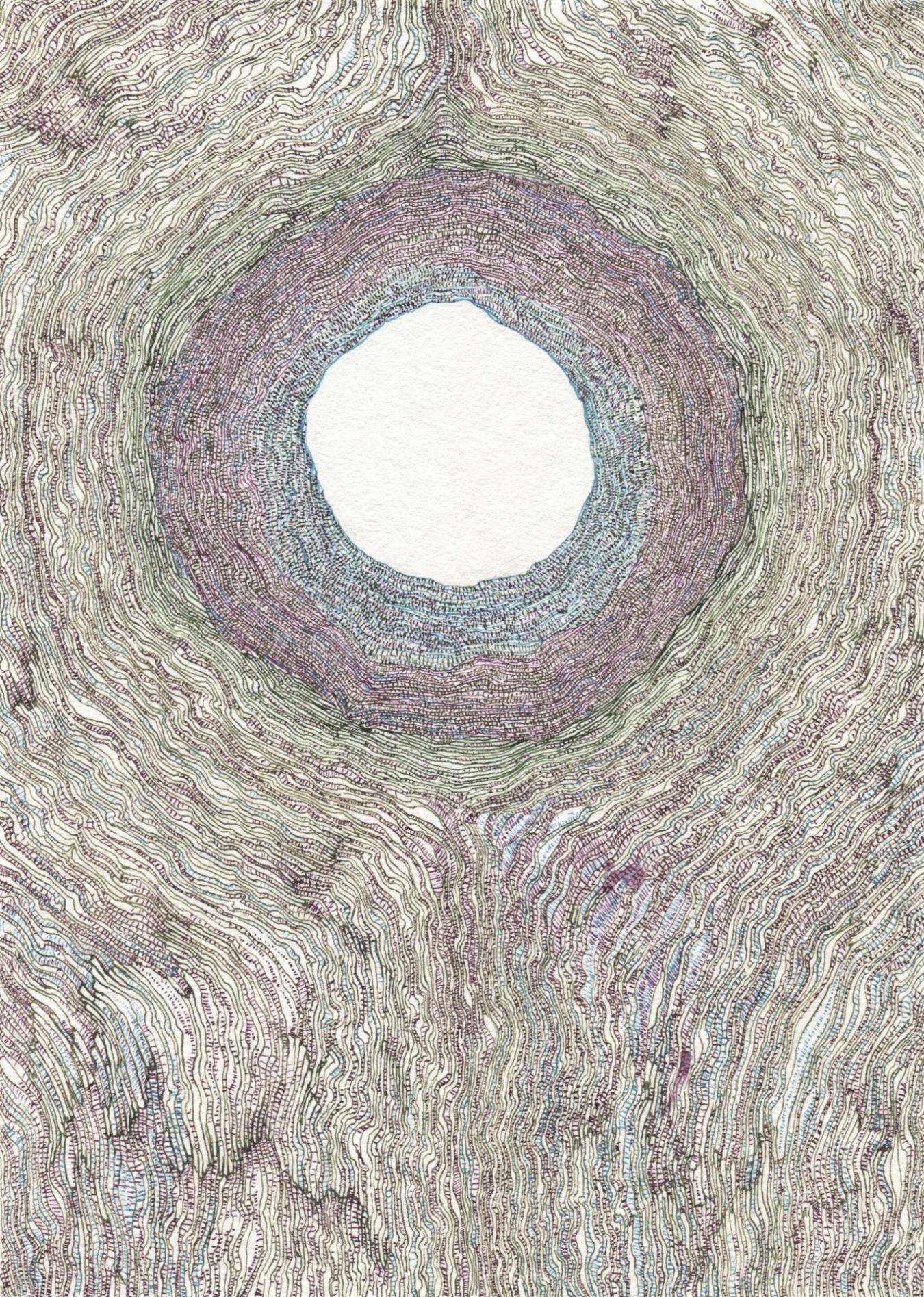 Seppo Alanissi: Mitä lähempää katsoin (2024, muste paperille, 24 x 17 cm) Seppo Alanissi: Mitä lähempää katsoin (2024, muste paperille, 24 x 17 cm)