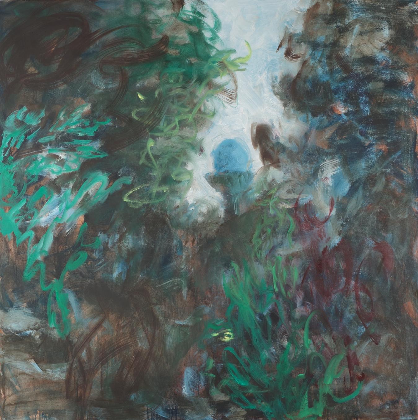 Merja Salonen Di Giorgio: Il Giardino del Gattopardo I (2013, oil on canvas, 114 x 114 cm)
