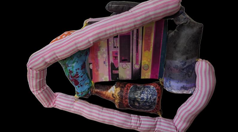 Laura Kärki: A Businesswoman from the North (2020–2024, mixed media, 57 x 45 x13 cm)