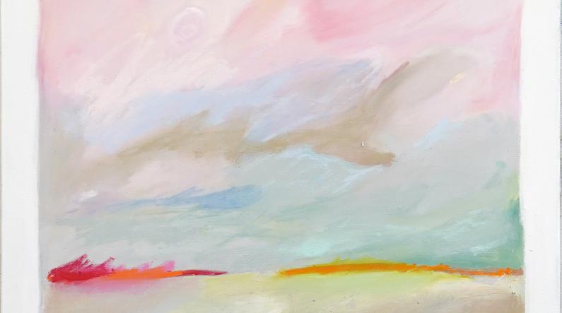 Maija Toropainen: Alkaa olla myöhä (2026, öljy pellavakankaalle, 125 x 95 cm)