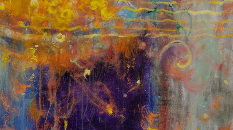 Sanna Karlsson-Sutisna: Valon viesti (A message from the light, oil on canvas)